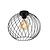 Zaida 40 cm black ceiling lamp round E27
