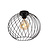 Zaida 40 cm zwarte plafondlamp rond E27
