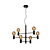 Lampe suspendue Lynn 6xE27 noire