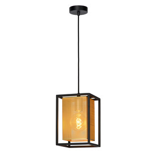 Cubico hanging lamp 1xE27 black and brass