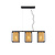 Cubico long hanging lamp 3xE27 black and brass
