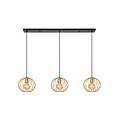Zadar hanging lamp 3xE27 matt gold / brass