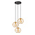Lampe suspendue ronde Zadar 3xE27 or mat / laiton