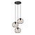 Lampe suspendue Zadar ronde noire 3xE27