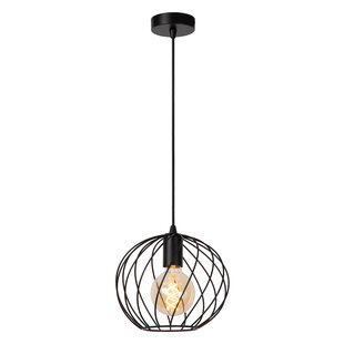 Lampe à suspension Zadar boule noire 1xE27