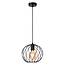 Lampe à suspension Zadar boule noire 1xE27