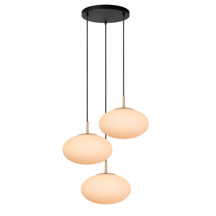 Lampe à suspension ronde Stiletto 3x E27 avec laiton