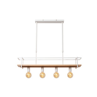 Ilona weiße Hängelampe 4xE27 weiß