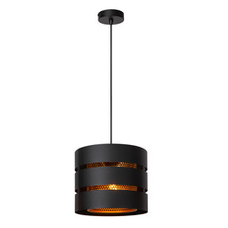 Rossy hanging lamp Ø 26 cm 1xE27 black and gold