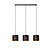 Rossy lange hanglamp 3xE27 zwart en goud