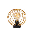 Lampe de table Zadar dorée Ø 25 cm 1xE27 avec noir