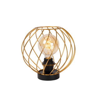 Zadar gouden tafellamp Ø 25 cm 1xE27 met zwart