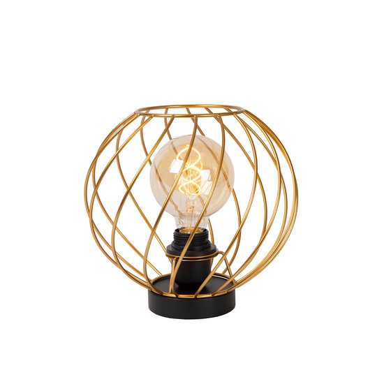 Lampe de table Zadar dorée Ø 25 cm 1xE27 avec noir