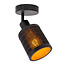 Gallo ceiling spotlight black 1x E27