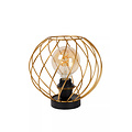 Lampe de table Zadar dorée Ø 25 cm 1xE27 avec noir