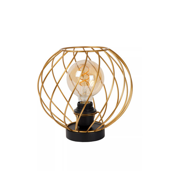 Lámpara de mesa Zadar oro Ø 25 cm 1xE27 con negro