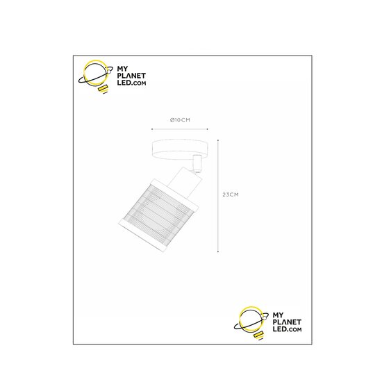 Spot de plafond Gallo noir 1x E27