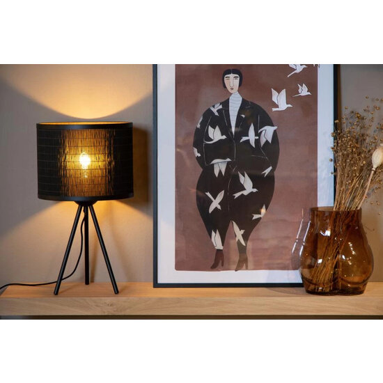 Gallo lámpara de mesa alta Ø 26 cm 1xE27 negro