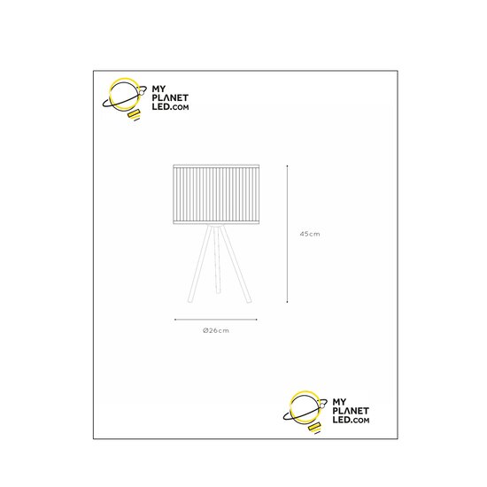 Lampe de table haute Gallo Ø 26 cm 1xE27 noir