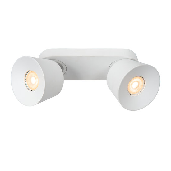 Trigger double white conical ceiling spotlight GU10