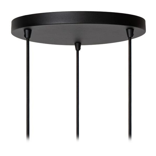 Rossy round hanging lamp 3xE27 black and gold