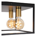 Rubens square black and gold ceiling lamp 4x E27