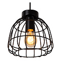 Felix long black hanging lamp with 3 metal cages E27