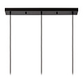 Suspension Felix longue noire avec 3 cages métalliques E27