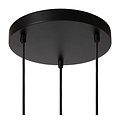 Suspension Felix ronde noire avec 3 cages métalliques E27