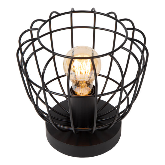 Lampe de table Felix avec structure en métal noir E27
