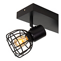 Felix double metal black ceiling spotlight 2x E14