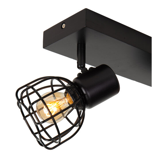 Felix double metal black ceiling spotlight 2x E14