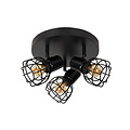 Spot de plafond triple Felix en métal noir 3x E14