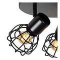 Spot de plafond triple Felix en métal noir 3x E14