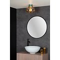 Lorenzo IP44 Marmor Deckenleuchte mit bernsteinfarbenem Glas 1x E27 für Badezimmer