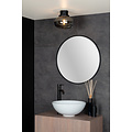 Lorenzo messing en marmer plafondlamp badkamer met gefumeerd glas 1x E27