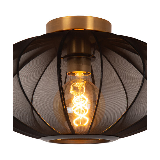 Celine black and brass ceiling lamp suitable for bathroom E27