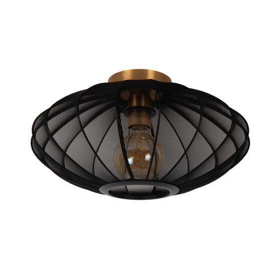 Celine black and brass ceiling lamp suitable for bathroom E27