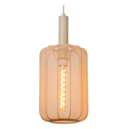 Carine lange beige hanglamp 3x E27