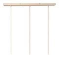Suspension Carine longue beige 3x E27
