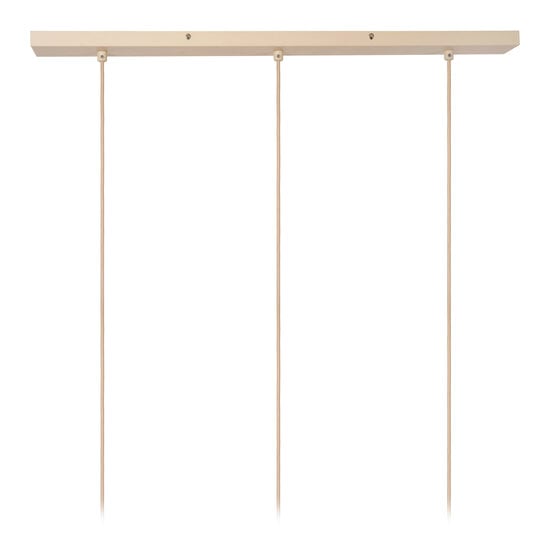 Suspension Carine longue beige 3x E27