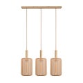 Suspension Carine longue beige 3x E27