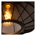Carine oval black with brass hanging lamp 1x E27