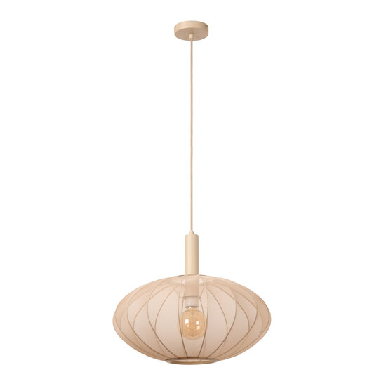 Suspension ovale beige Carine 1x E27