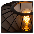 Carine black table lamp with brass accent E27