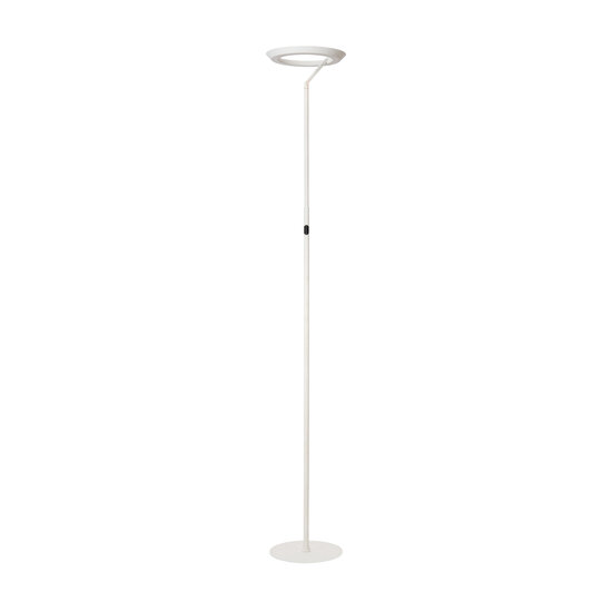 Carmelo white floor lamp with ring 21W