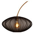 Carine Bogenlampe Metall schwarz mit Messing 1x E27