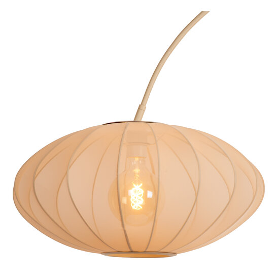 Lampe arc en métal beige Carine 1x E27
