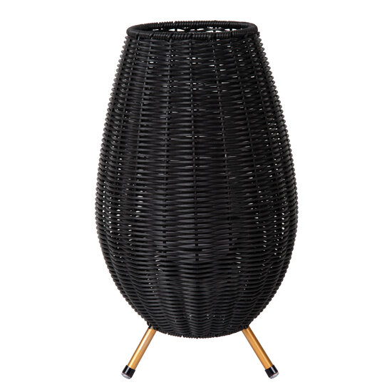 Nicolette Lámpara de mesa inalámbrica recargable negra impermeable con LED 3W