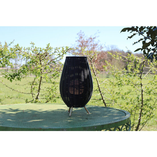 Wasserdichte, schwarze, wiederaufladbare, kabellose Tischlampe Nicolette mit LED 3W